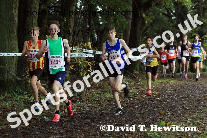 Boys Under-13s 2023 National Cross Country Relays, Berry Hill Park, Mansfield.  Photo: David T. Hewitson/Sports for All Pics